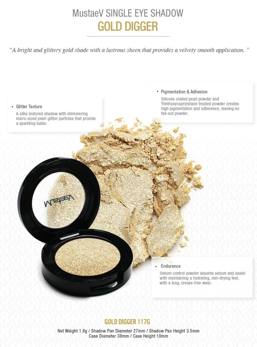 Mustaev Eyeshadow Gold Digger - Image 2