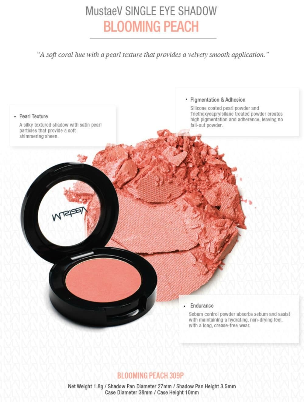 Mustaev Eyeshadow Blooming Peach - Image 2