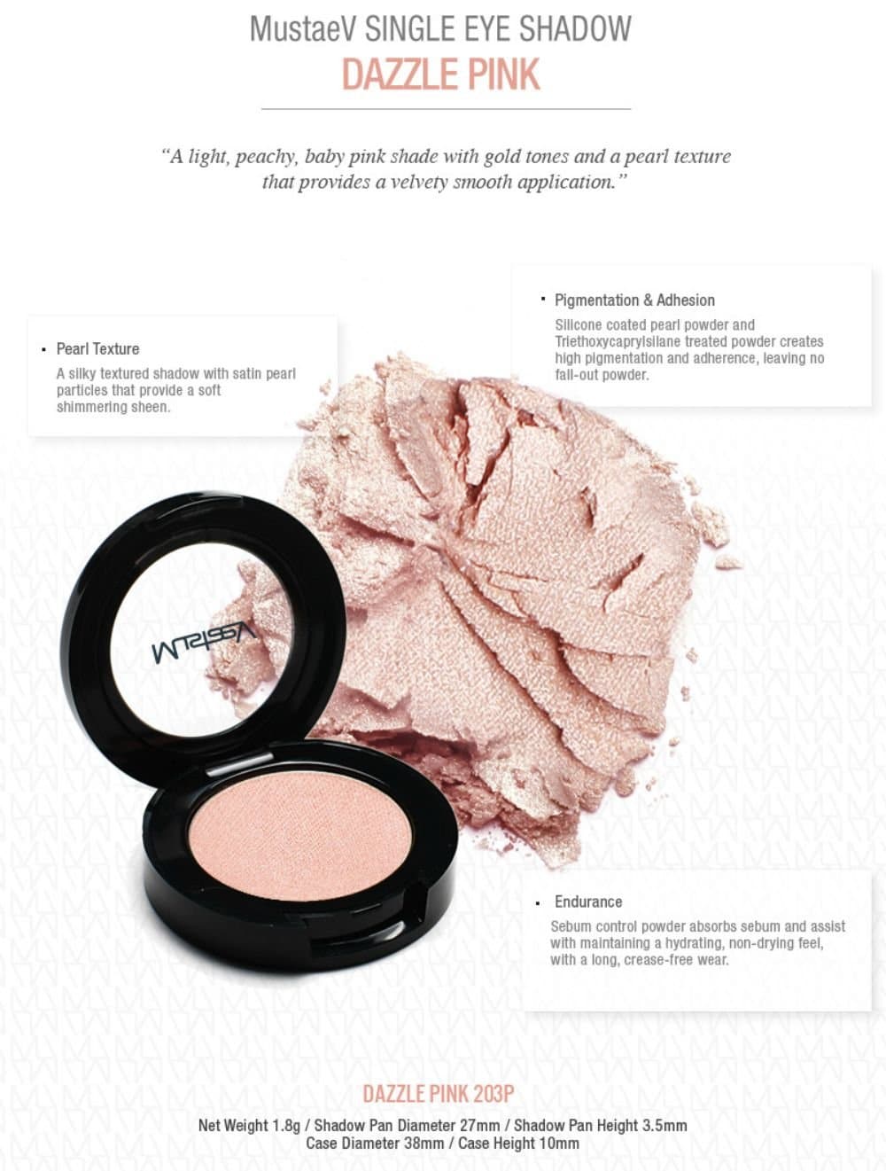 Mustaev Eyeshadow Dazzle Pink - Image 2
