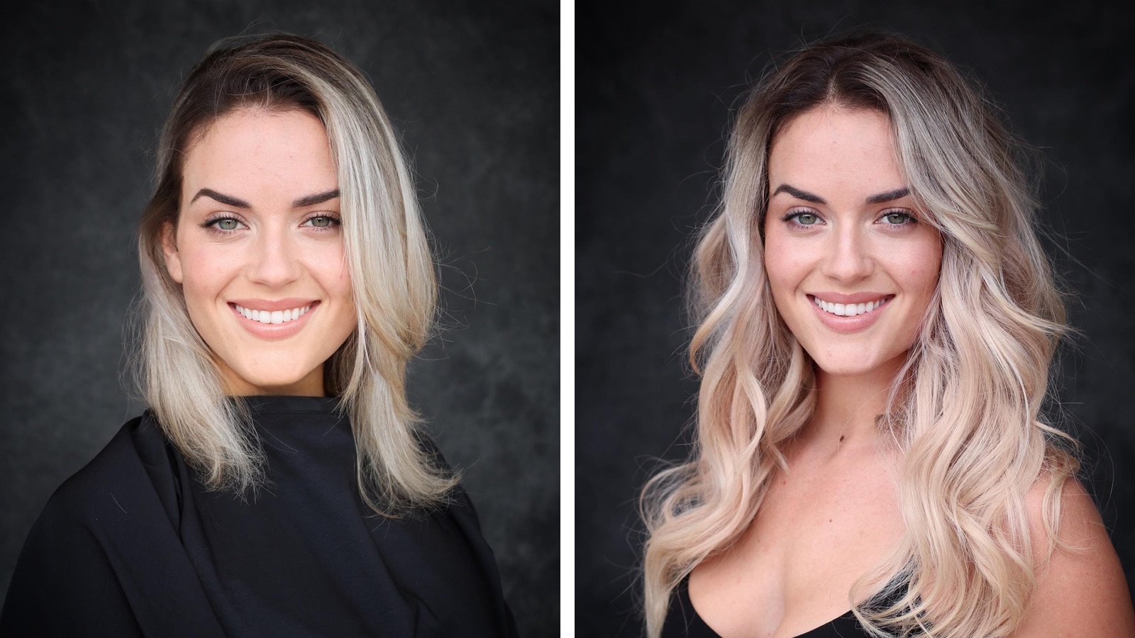 Natural Beaded Rows Before and After