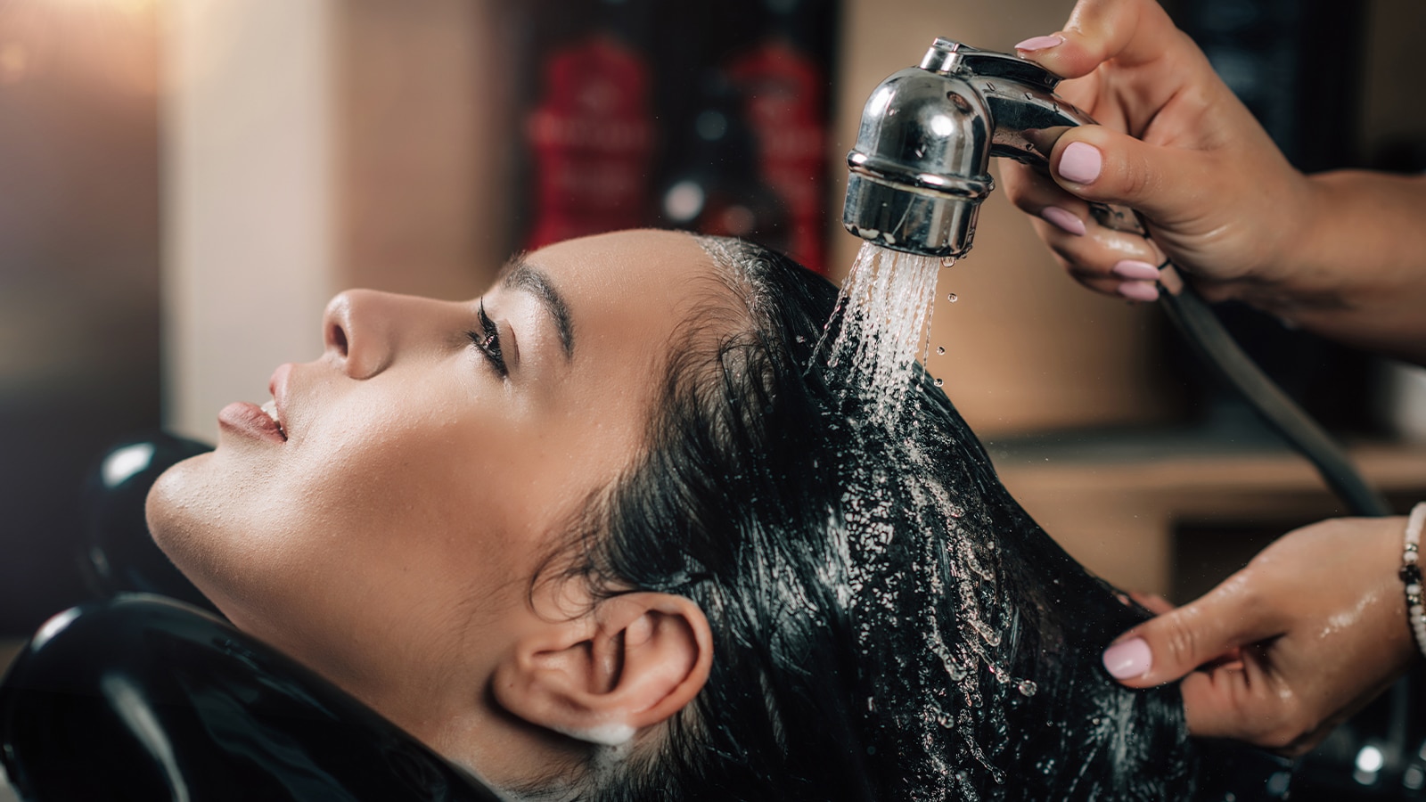Proper hair care at a salon